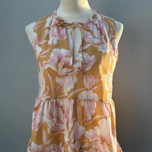 NWT Steve Madden Disposition Tiered Sundress in Golden Glow - Picture 7 of 13